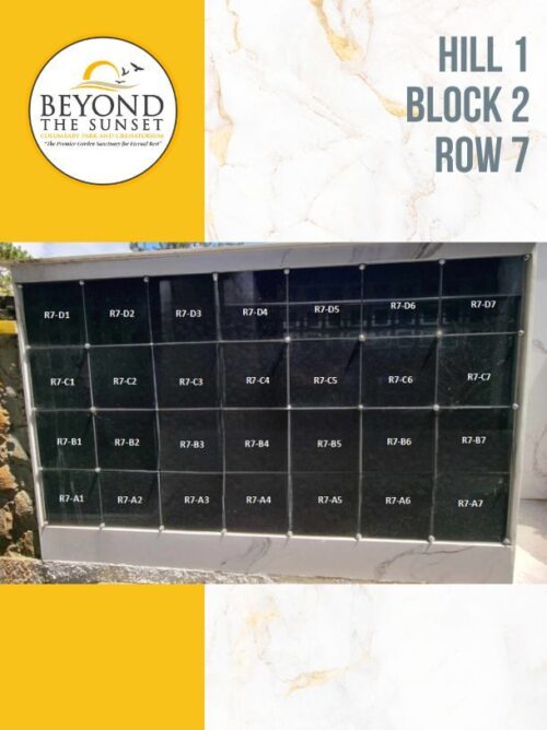 Hill 1 B2 - Row 7 LEVEL ABF REGULAR VAULTS (4 Urns Capacity)