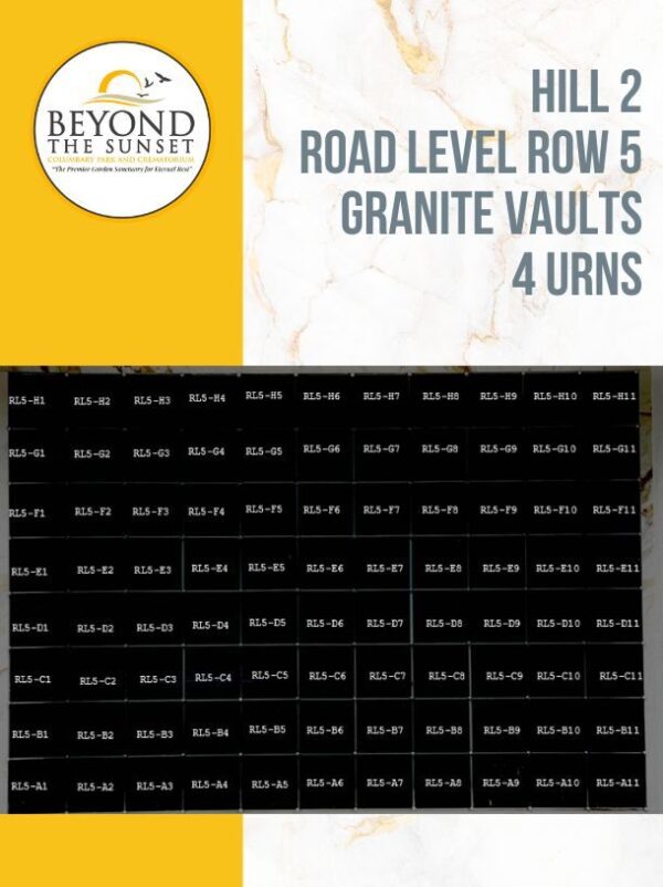 HILL 2 ROAD LEVEL ROW 5 BCDE